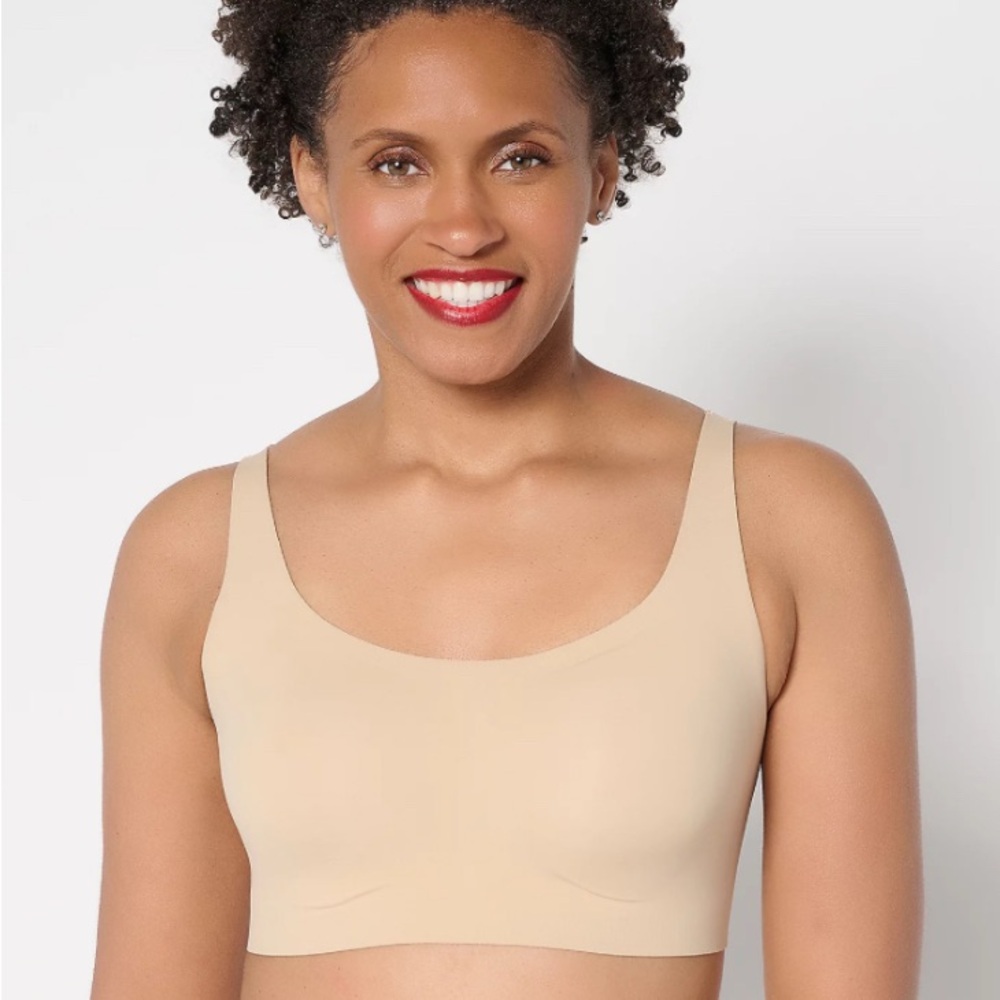 Seamless Nude Scoop Neck Wireless Bra